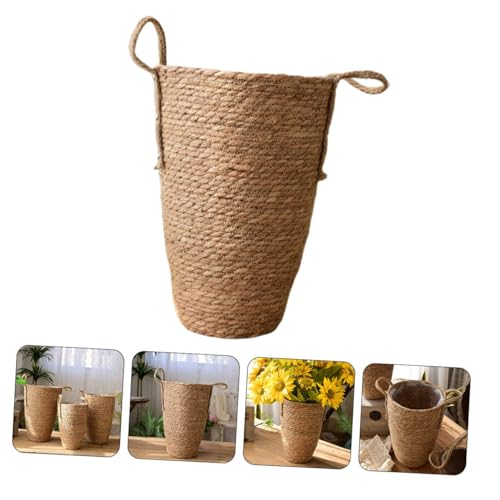 Panier de rangement décoratif paille multi-usage maison