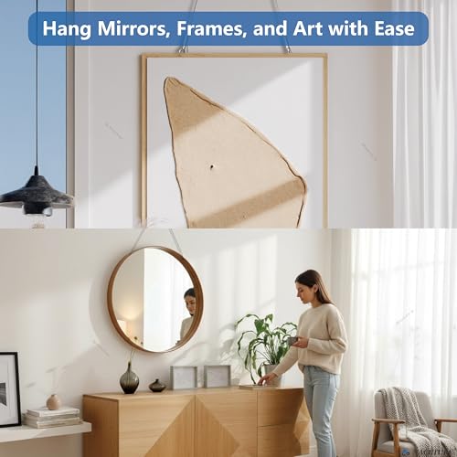 Image of NACETURE Picture Frame Security Hanging Kit, Double 6 Pack | Heavy-duty steel cables provide reliable secondary protection for valuable framed artwork and displays.