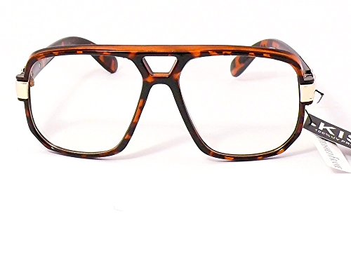 Kiss Lunettes Verres Transparents aviateur Homme Femme clairs ks1564cl (Marron écaille)