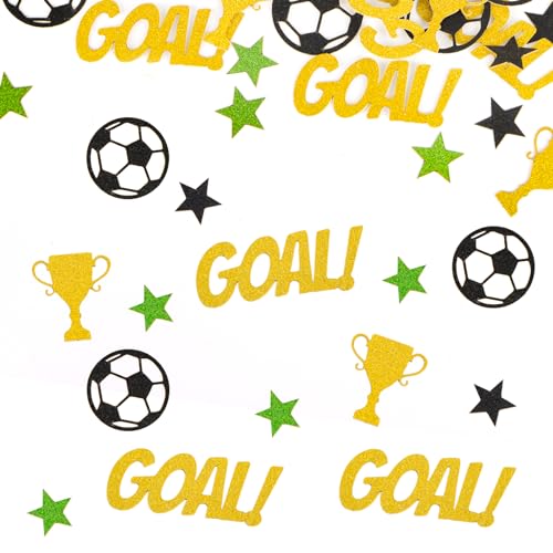 BETESSIN 120 Pcs Football Table Confetti Sports Party Decoration for Boys Birthday Decoration Baby Shower Gender Reveal Party Decor, 1F123591