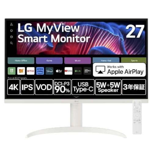 新品未開封　LG スマートモニター 27SR75U-W 27