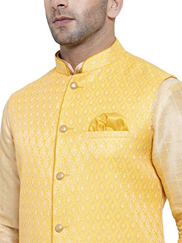 Image of Badoliya & Sons Men's Brocade Zari Nehru Jacket /Waist Coat