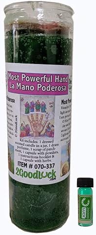 Mano Más Potente Kit De Vela Vestida 7 Colores - Veladora Kit Mano Poderosa 7 Colores