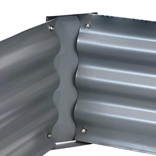 Sunnydaze Raised Metal Garden Bed Kit - Powder-Coated Steel 41-Inch Hexagon Planter For Plants, Flowers, Vegetables And Herbs - 16 Inches Deep - Gray #TOP4