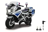 Jamara 460335 - Ride-on Motocicleta BMW R1200 RT-Police 12V – Sirena, Motor potente