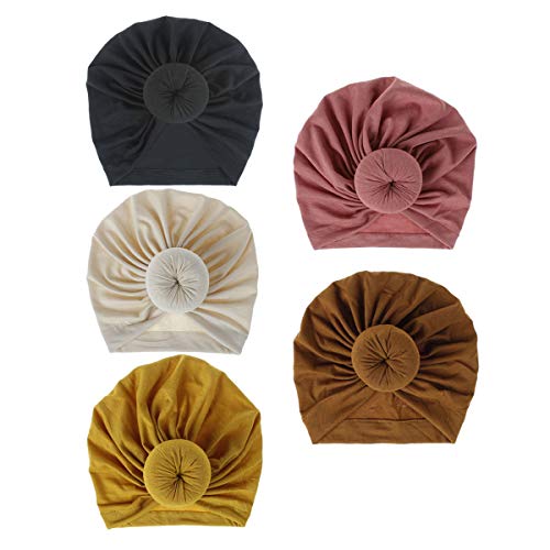 Image of Newborn Baby Cotton Cloth Turban Toddler Rabbit Hospital Hat Ear Hat Kids Set Baby Cap (MN17)