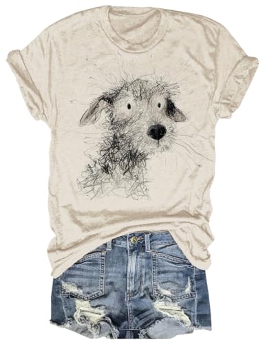 Beopjesk Womens Summer Giraffe Printed T-Shirt Funny Cute Animal Graphic Tees Tops