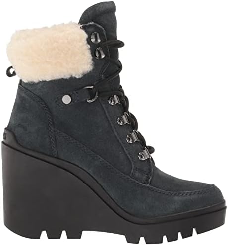 GUESS Women's TAANYA Fashion Boot, Teal Blue Suede, 8.5 | Image 5