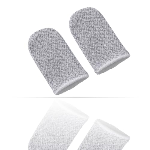 QUXVUIS 2 piezas a prueba de sudor yema del dedo móvil fundas de fibra de carbono sin costuras teléfonos móviles juego elástico controladores accesorios, No.04