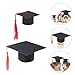 Happyyami 2pcs Guinea Pig Graduation Cap Cute Pet Bachelor Hats for Small Animals for Graduation Celebrations Stylish Photo Prop for Hamsters and Guinea Pigs