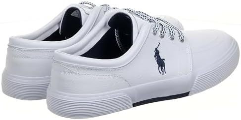 Polo Ralph Lauren Men's Faxon Low Sport Leather Fashion Sneaker, White, 12 D US | Image 5