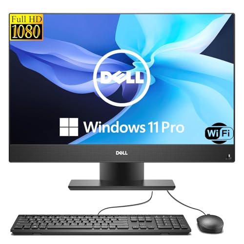 DELL Optiplex 5270 All-in-One Desktop Computer PC, Mit 21.5-Zoll-Monitor, Intel Core i5-9500, 16 GB RAM, 512 GB SSD, WiFi, Bluetooth, QWERTY Tastatur, Windows 11 Pro (Generalüberholt)