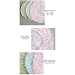 TCOTBE 6 Pieces Waterproof EVA Plastic Shower Cap,Elastic Reusable Bathing Cap,Beauty Salon Spa Lace Elastic Band Flower Printed Hat Environmental Protection Hair Bath Caps - Image 3
