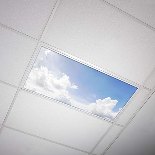 Octo Lights Fluorescent Light Covers for Ceiling Lights Classroom 2x4 (22.38in X 46.5in) Improve Focus, Eliminate Headaches, Provide Florescent Light Relief - Cloud 016 Octo Lights Fluorescent Light Covers for Ceiling Lights Classroom 2x4 (22.38in X 46.5in) Improve Focus, Eliminate Headaches, Provide Florescent Light Relief - Cloud 016