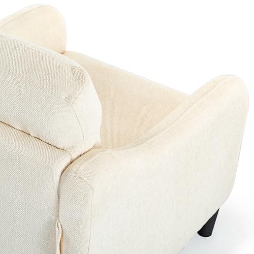Sillón plegable crema de madera miniatura 6
