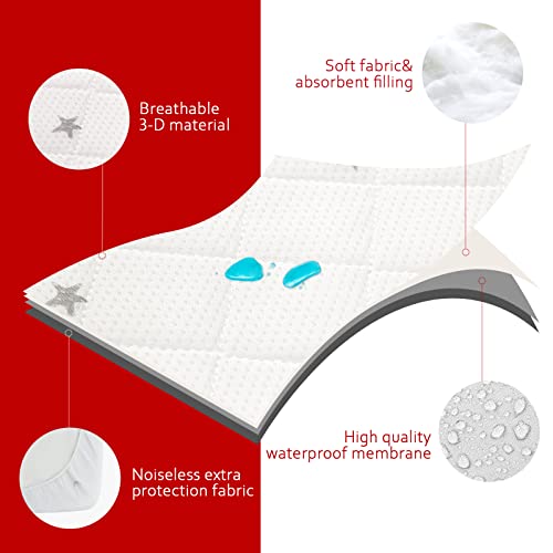 Breathable Crib Mattress Pad, Removable Mattress Pad With Waterproof Layer For Baby And Toddler Beds, Standard Crib Size #TOP1