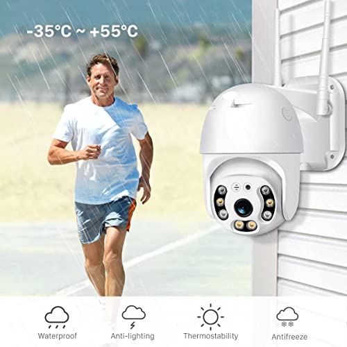 Câmera Ip Speed Dome A6 Icsee Full Hd 1080p Ptz Wifi Ip66 Prova D'água Infravermelho Externa Wifi H