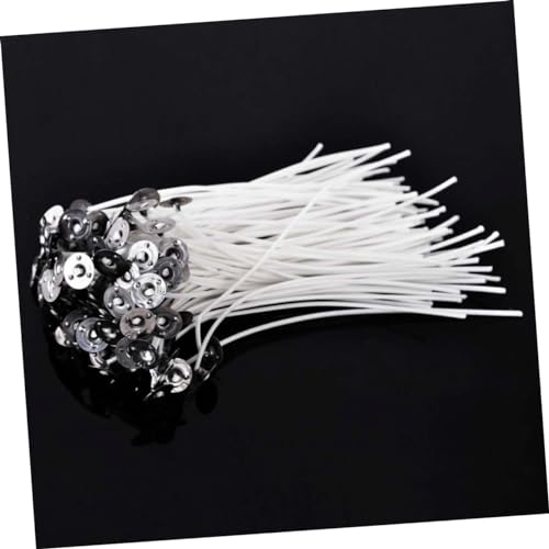 Mechas preenceradas de algodón natural para velas 100 pcs miniatura 3