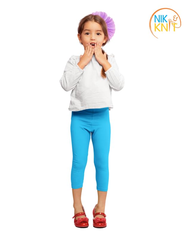 Image of NIK & KNIT Premium Stretchable Plain Capri Leggings for Girls /Kids | Night Wear | Leggings /Capris (Top /T-Shirt NOT Included)