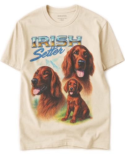 Irish Setter Heavy Metal Tshirt for Dog Mom & Dad 100% Natural Undyed Cotton for Men & Women