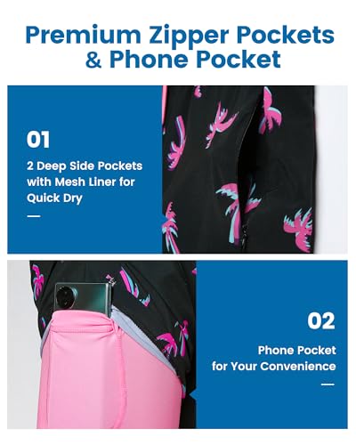 Image of maamgic 2 in 1 Mens Swim Trunks 7 Inch Swim Shorts Swim Suits Board Shorts
