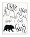 The Kids Room By Stupell I Love You More Than I Can Bear Mountain Typography, 12 x 18, Proudly Made in USA