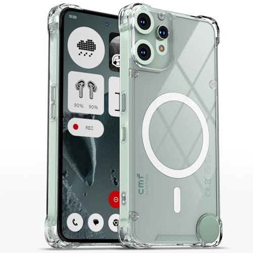 Image of Outlouders Back Cover for CMF by Nothing Phone 2 Pro 5G Mag-Safe Transparent PC + TPU Bumper Case with Magnetic Support Shockproof Protection (Transparent Mag-Safe)