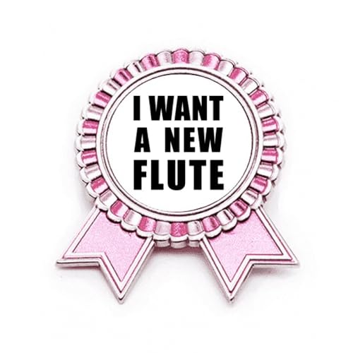 Broche Flûte Rose Art Déco en Métal : le cadeau idéal pour musicien