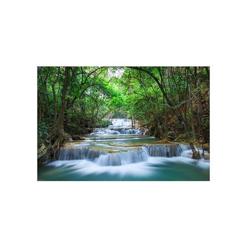 Image of Vastu Vardan Waterfall Scenery Poster | Natural Paintings for Living Room | Size 13 x 19 Inch Approx | Wall Scenery for Bedroom, Office, Home Decor | Painting Without Frame |