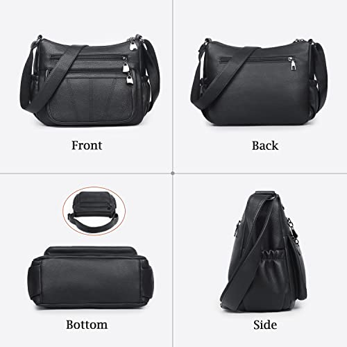 Crossbody Purse for Women Ladies Soft PU Leather Shoulder Bag Medium Roomy Handbag Fashion Tote Top Handle Satchel4