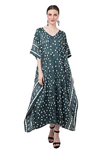 Image of Miss Lavish London Short Caftan Beach Dress, Plus Size African Kaftan, Womens Resort Wear