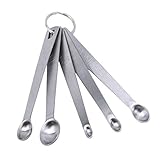 AKOAK 5 Pcs/Set Stainless Steel Measuring Spoons Spoon Cup Baking Utensils Mini Coffee Spoons...