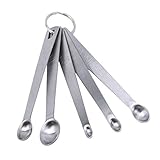 AKOAK 5 Pcs/Set Stainless Steel Measuring Spoons Spoon Cup Baking Utensils Mini Coffee Spoons...