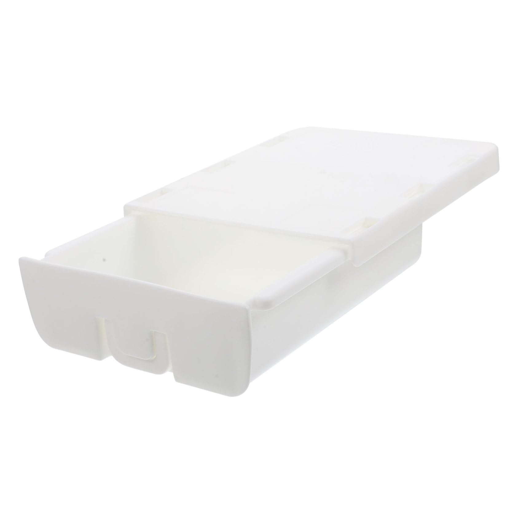 TENDYCOCO Under Table Storage Box Desk Organizer Desktop Organizer Stationery Storage Organizer Under Desk Storage Kitchen Organiser Organizer for Desk Plastic Cosmetic Drawer White Office