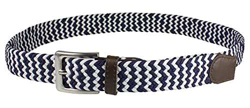 Image of Gelante Canvas Elastic Fabric Woven Stretch Multicolored Braided Belts