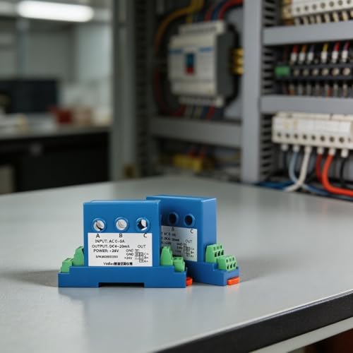 Transmisor de corriente para gestión de energía trifásica y monitoreo industrial 4-20mA 3