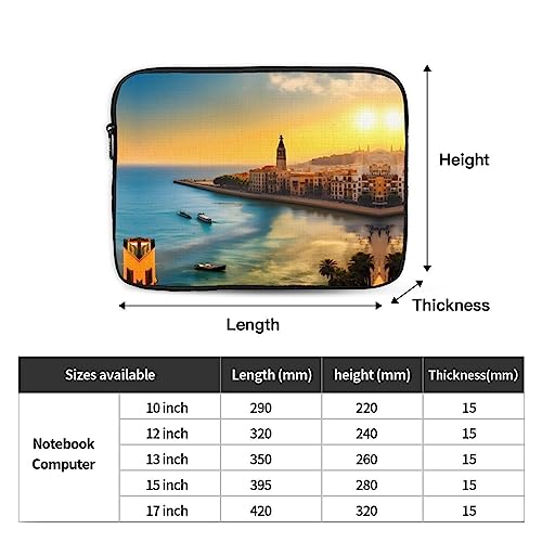 Sunset In Barcelona Laptop Sleeve Case 15 Inch Suitable For Notebook Computer Tablet Traveling Carrying Simple Case4