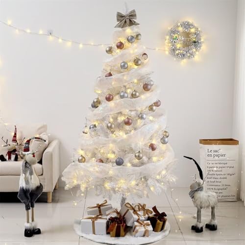 クリスマスツリー セット ホワイトツリー 120cm/150cm/180cm 大型 christmas tree オーナメント付き LEDライト付 おしゃれ 組立簡単 収納便利 豪華 北欧風 雪化粧 クリスマスグッズ 松ぼっくり クリスマス飾り セット 屋