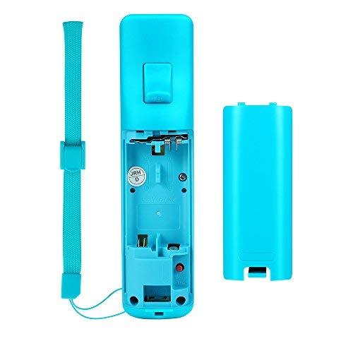 Remote Controller for Wii & Wii U Lavuky WR03 with Silicone Case and Wrist Strap(no Motion Plus Built-in) -Light Blue