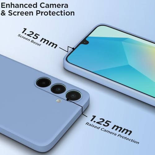 Image of Outlouders Back Cover for Samsung Galaxy A56 5G | Camera Protection | Durable Soft Matte Silicone Bumper Case (Aqua Blue)