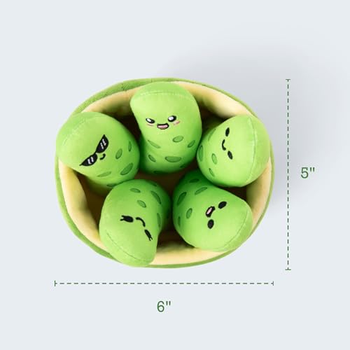 Image of Emotional Support Pickles by Relatable, Cuddly Stuffed Animals and Toys, Squishy Toys and Plushies, Perfect Funny Pickle Gifts for Loved Ones of All Ages, Includes 5 Plushies with Carrying Basket