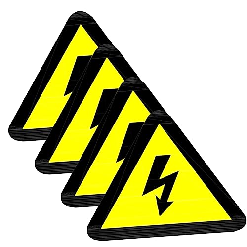 Autocollants d'avertissement haute tension jaune pour panneaux de sécurité