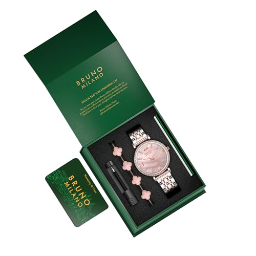Image of BRUNO MILANO Luxe Diamond Studded Bezel Watch for Women and Girls