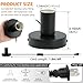 Black Polished Metal Desktop Lamp Base,Small Industrial Table Lamp Base Only,Simple E26/E27 Screw Light Base,6ft Cord on/Off Switch Us Plug (2 Pack)