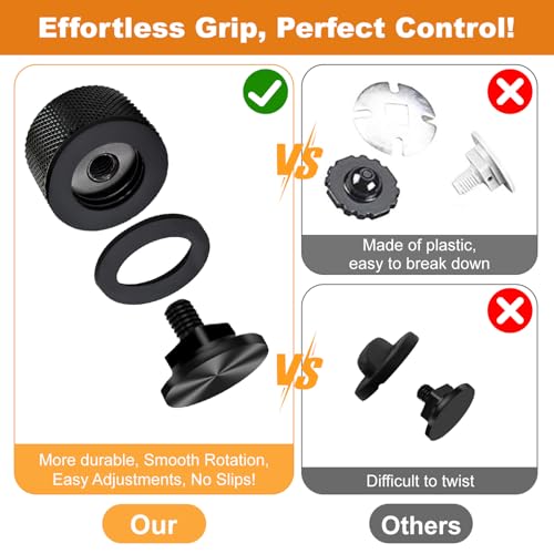 Image of Newace Aluminum Welding Hood Fasteners Pipeliner Helmet Accessories Headgear Replacement Parts Screws 1 Pair(Black)