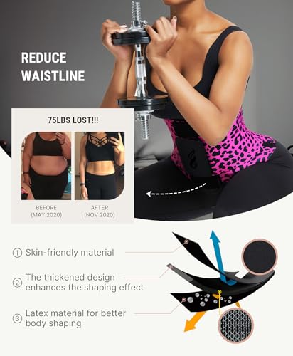 Image of FeelinGirl Waist Trainer Belt Waist Cincher Trimmer Ab Belt Tummy Control Body Shaper with Triple Wrap Women and Men