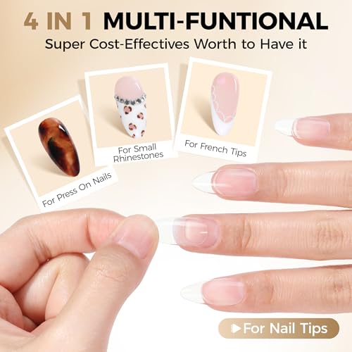 Image of UNA GELLA Nail Glue Strong Gel No U V, 15g*2pcs Nail Glue for Press Ons No Lamp Needed, Quick Dry Semi Solid Nail G LUE, Super Strong Gel glue for Nails Long Lasting Extension DIY Kit