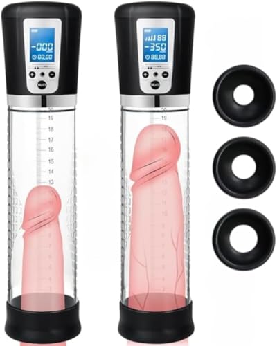 Electric Penis Pump Sex Toys for Men Penis Extender Adult Sex Toys Vacuum Pump Extend Cock Pump Male Masturbator Automatic High-Vacuum 4 Suction Intensities Penis Enlarger with Cock Ring Stroker