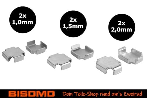 Bremsbacken Zwischenlagen 2x 1,0mm - 2x 1,5mm - 2x 2,0mm für Simson S50 S51 S53 S70 S83 SR50 SR80 KR51 SR4