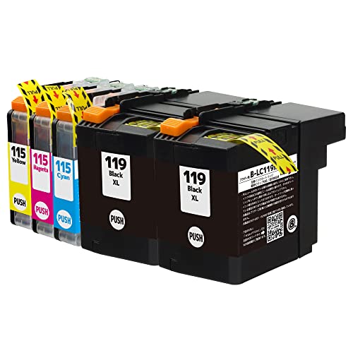 Amazon.co.jp: brother ブラザー LC119 (PGBK/【顔料】) ×2 + LC115 (C